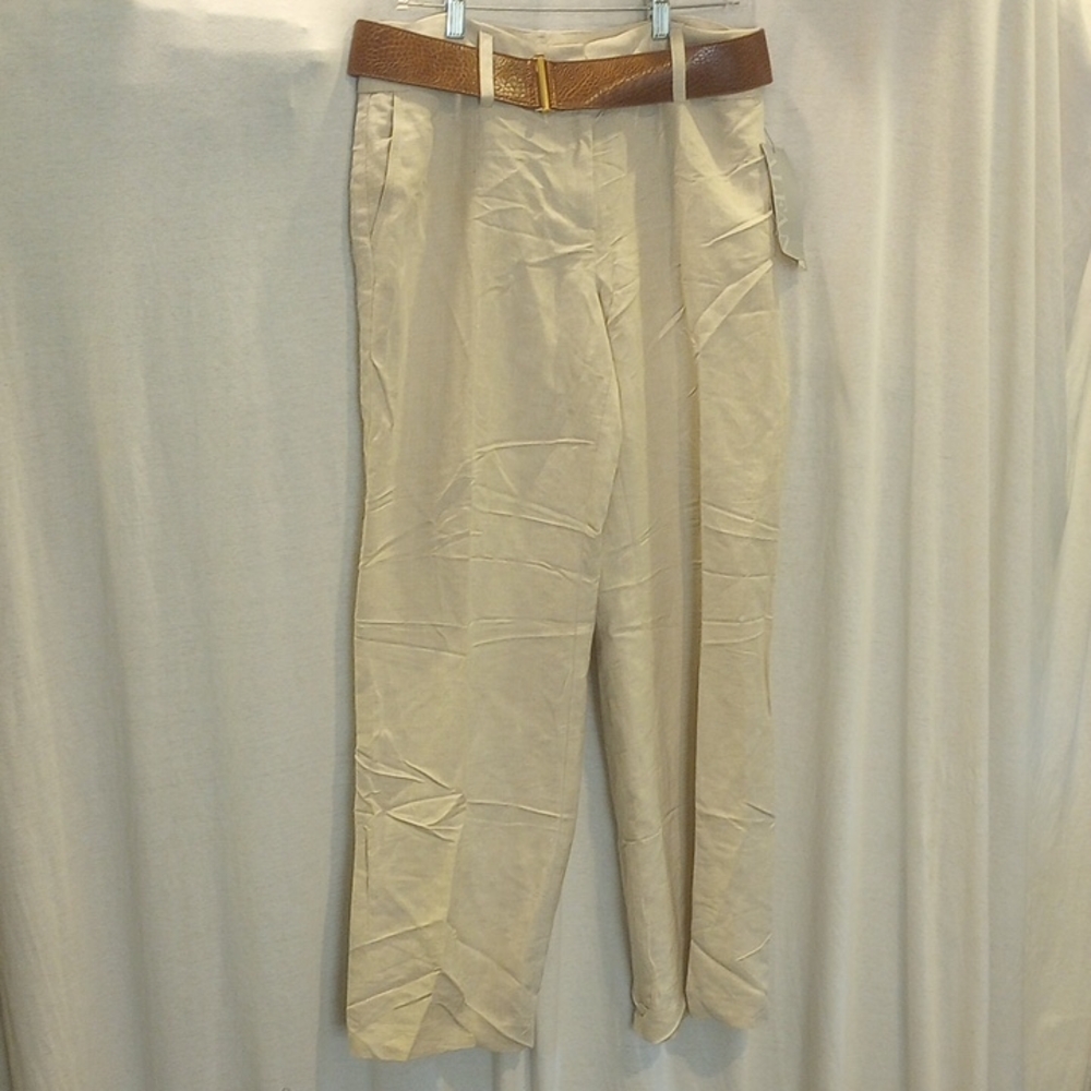 Alfani Women's Khaki Chinos with Brown Belt